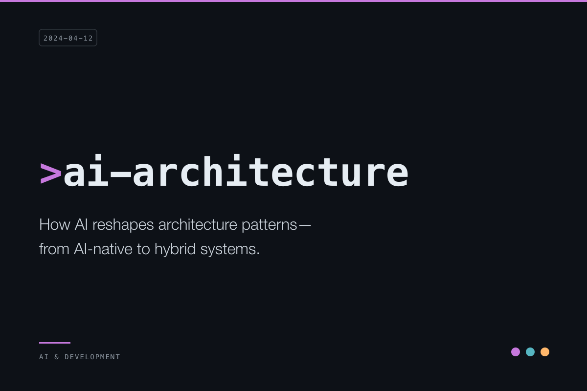 AI and the Future of Software Architecture: Designing for Intelligence